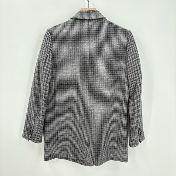 Everlane Houndstooth Gray Wool Blend Double Breasted Oversized Blazer Size 0 - Picture 5 of 8